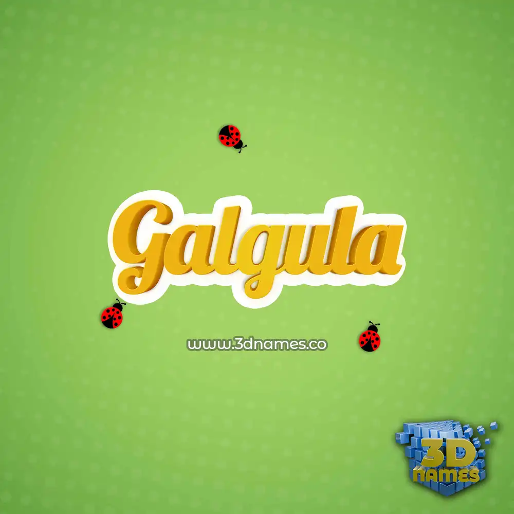 galgula in Ladybugs style - 3D name wallpaper