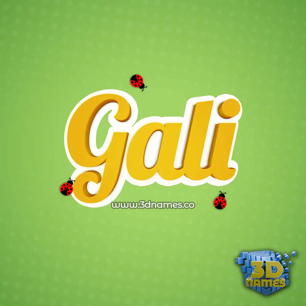 gali in Ladybugs style - 3D name wallpaper