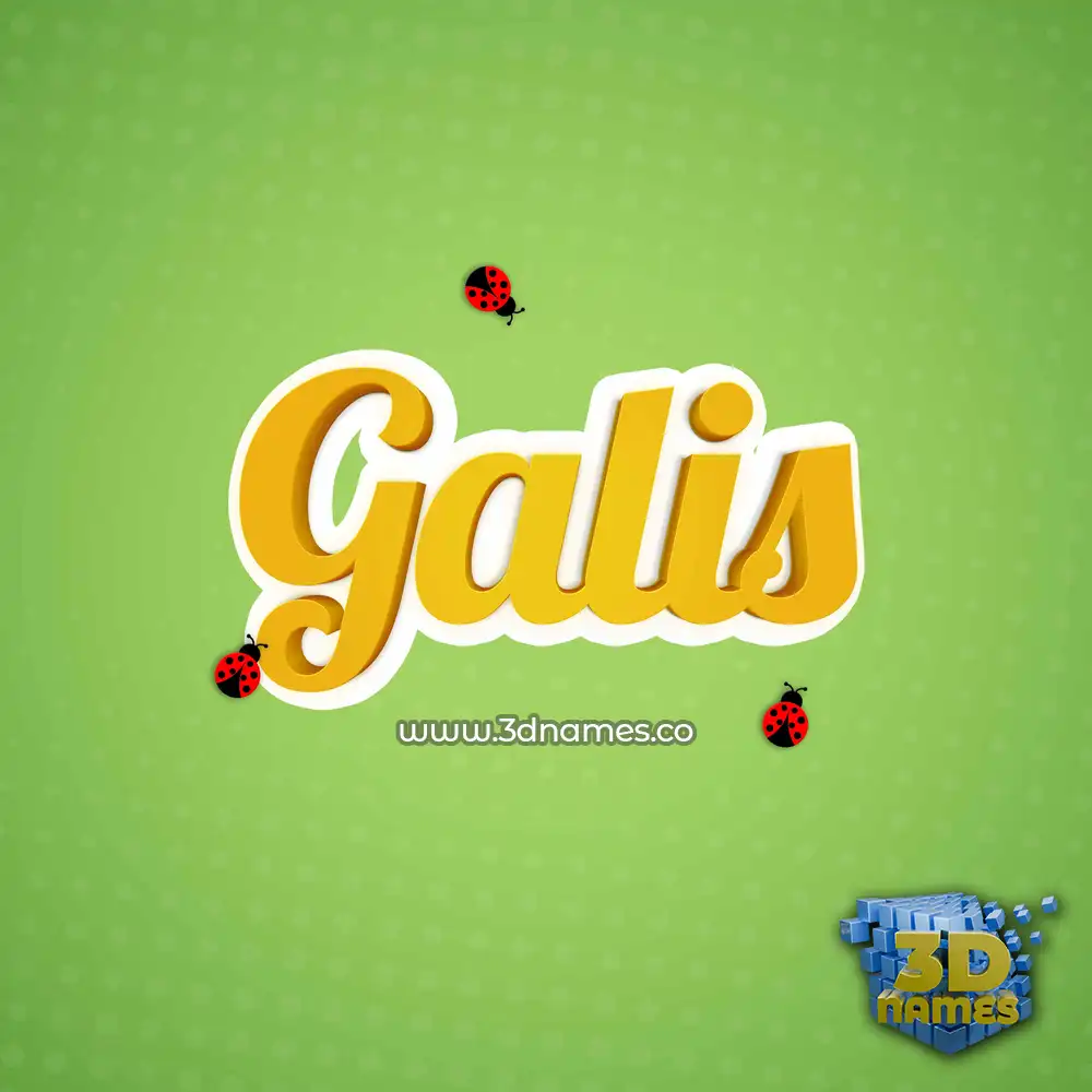 galis in Ladybugs style - 3D name wallpaper
