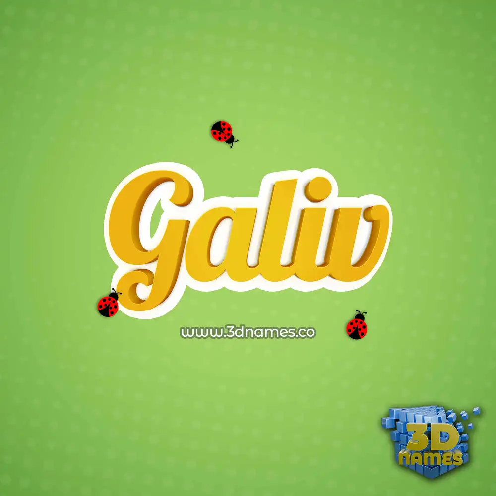 galiv in Ladybugs style - 3D name wallpaper