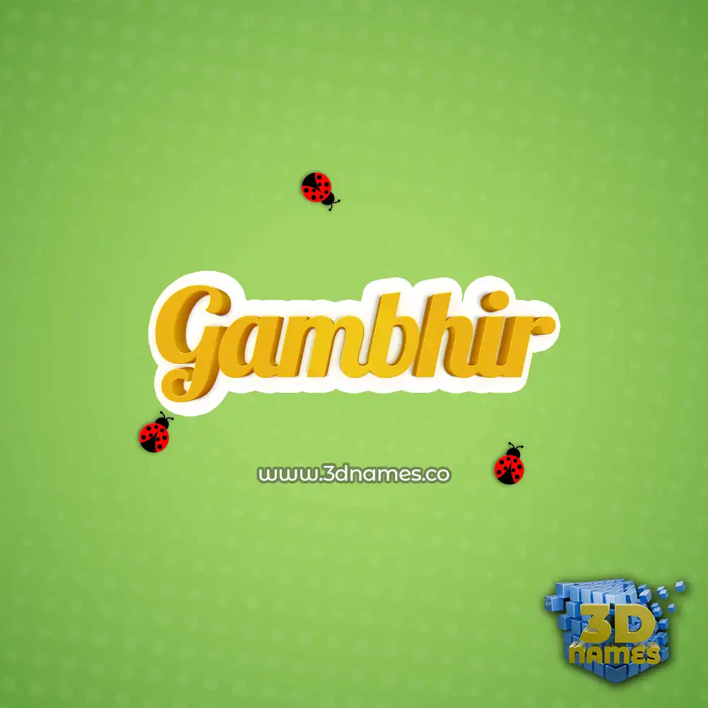 gambhir in Ladybugs style - 3D name wallpaper