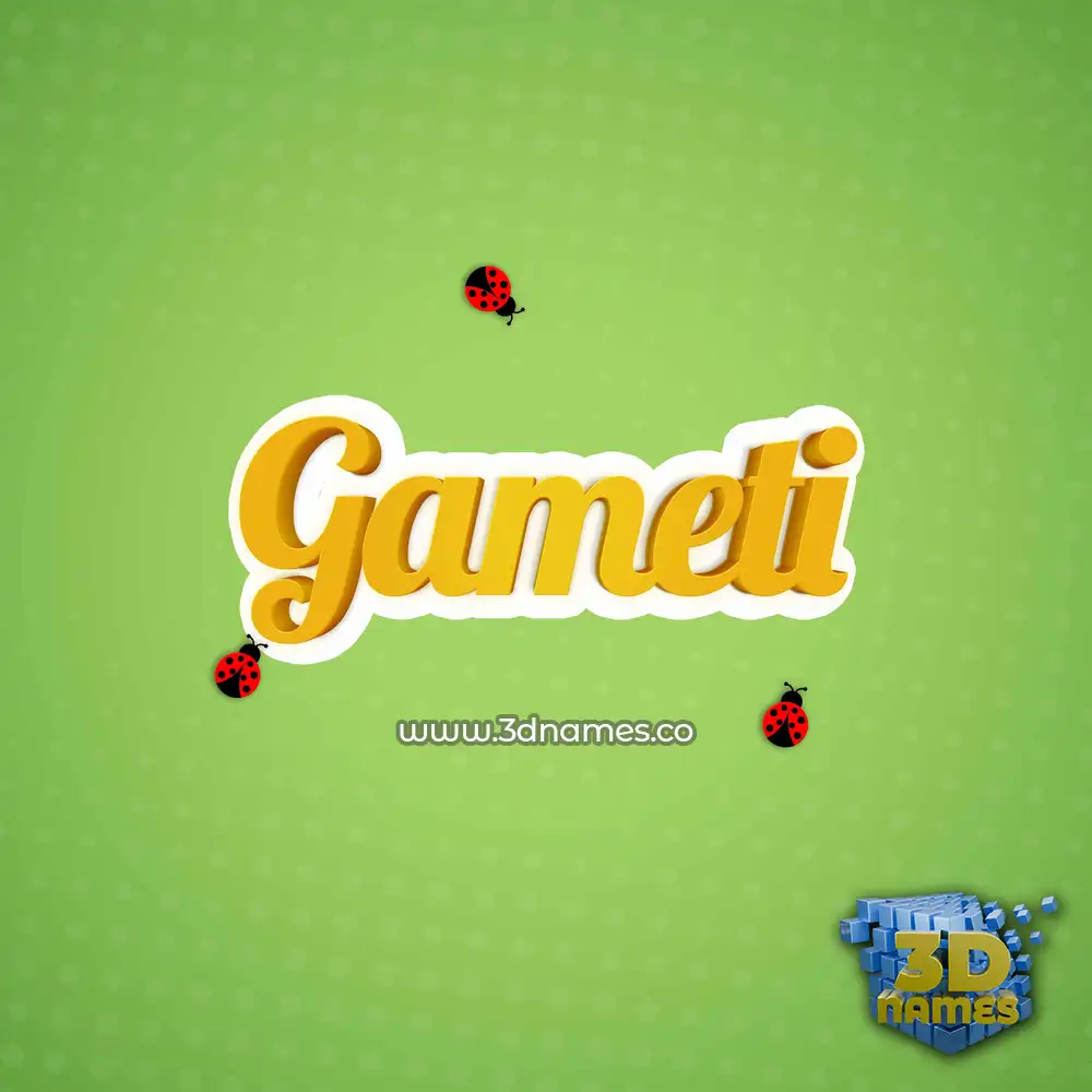 gameti in Ladybugs style - 3D name wallpaper