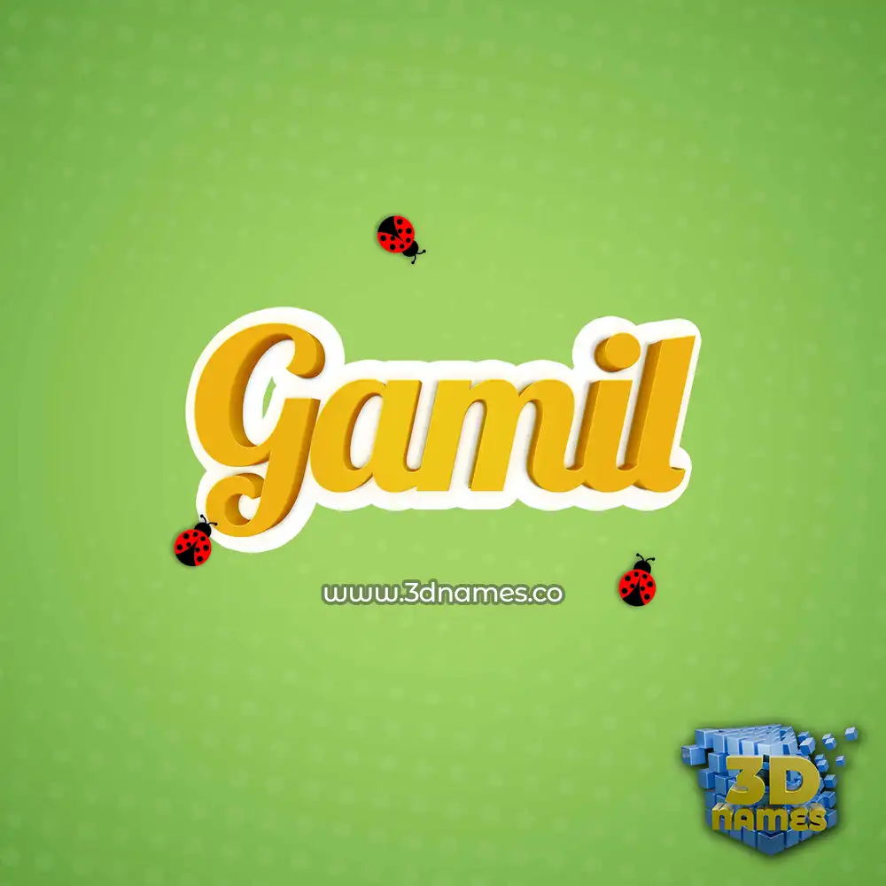 gamil in Ladybugs style - 3D name wallpaper