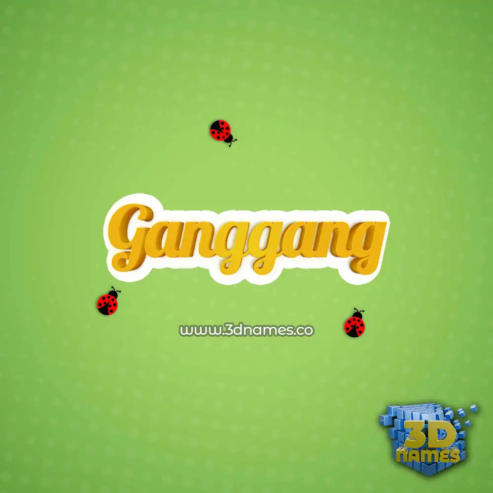 ganggang in Ladybugs style - 3D name wallpaper