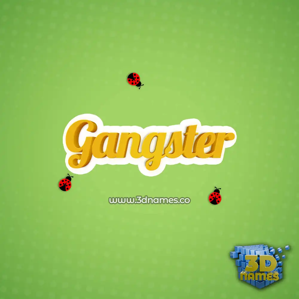 gangster in Ladybugs style - 3D name wallpaper