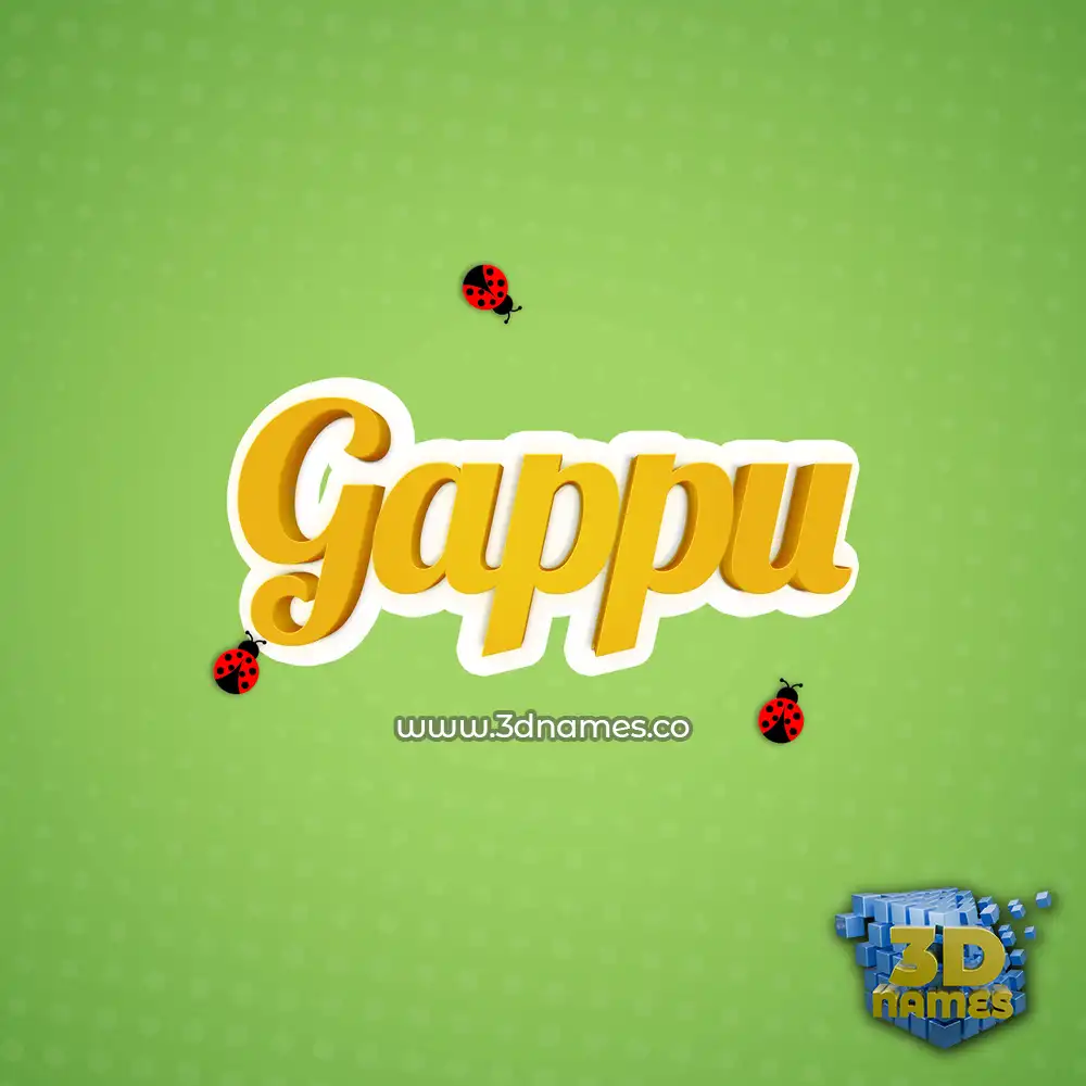 gappu in Ladybugs style - 3D name wallpaper