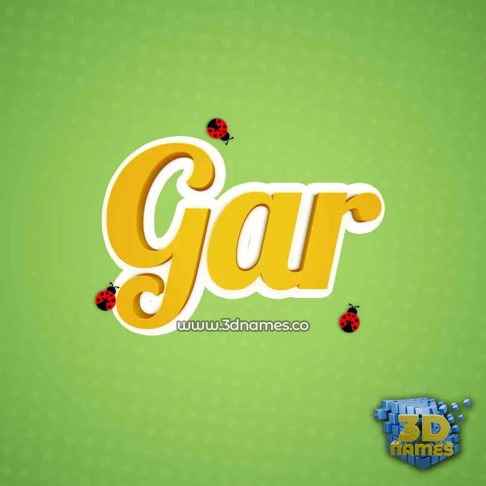 gar in Ladybugs style - 3D name wallpaper