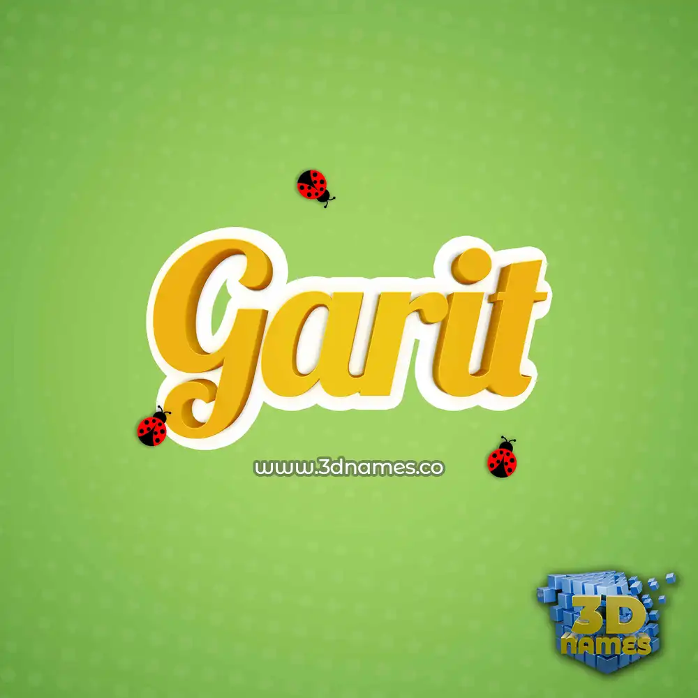 garit in Ladybugs style - 3D name wallpaper