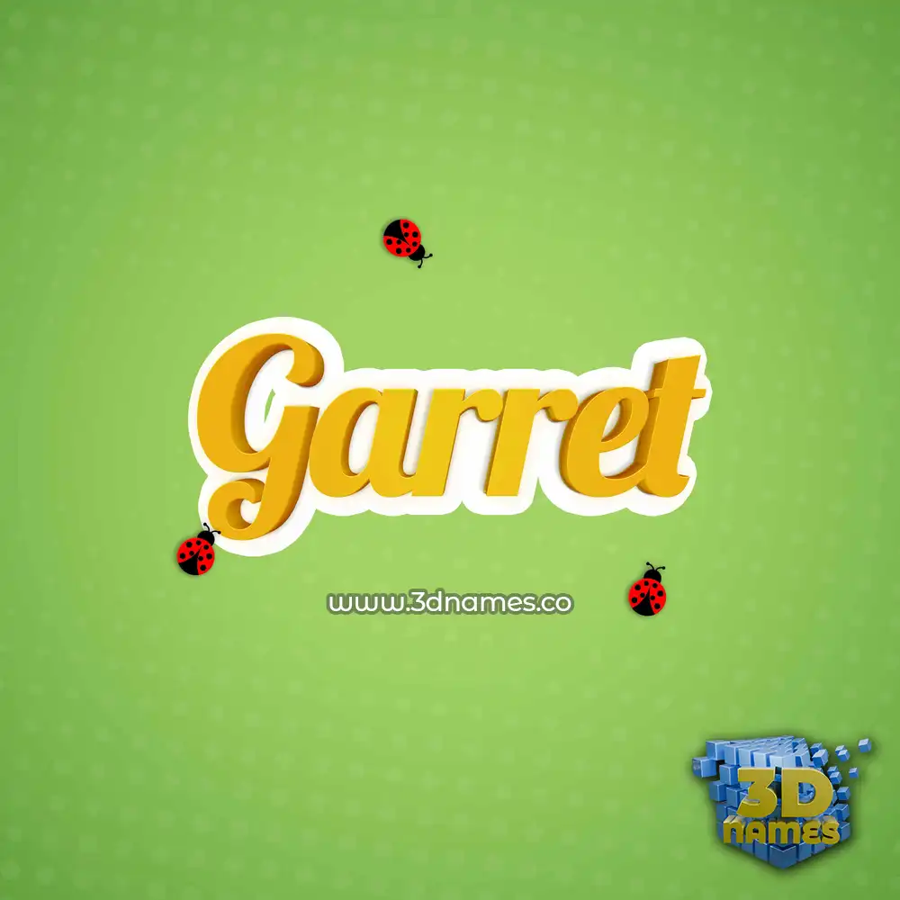 garret in Ladybugs style - 3D name wallpaper