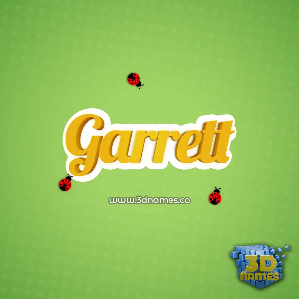 garrett in Ladybugs style - 3D name wallpaper