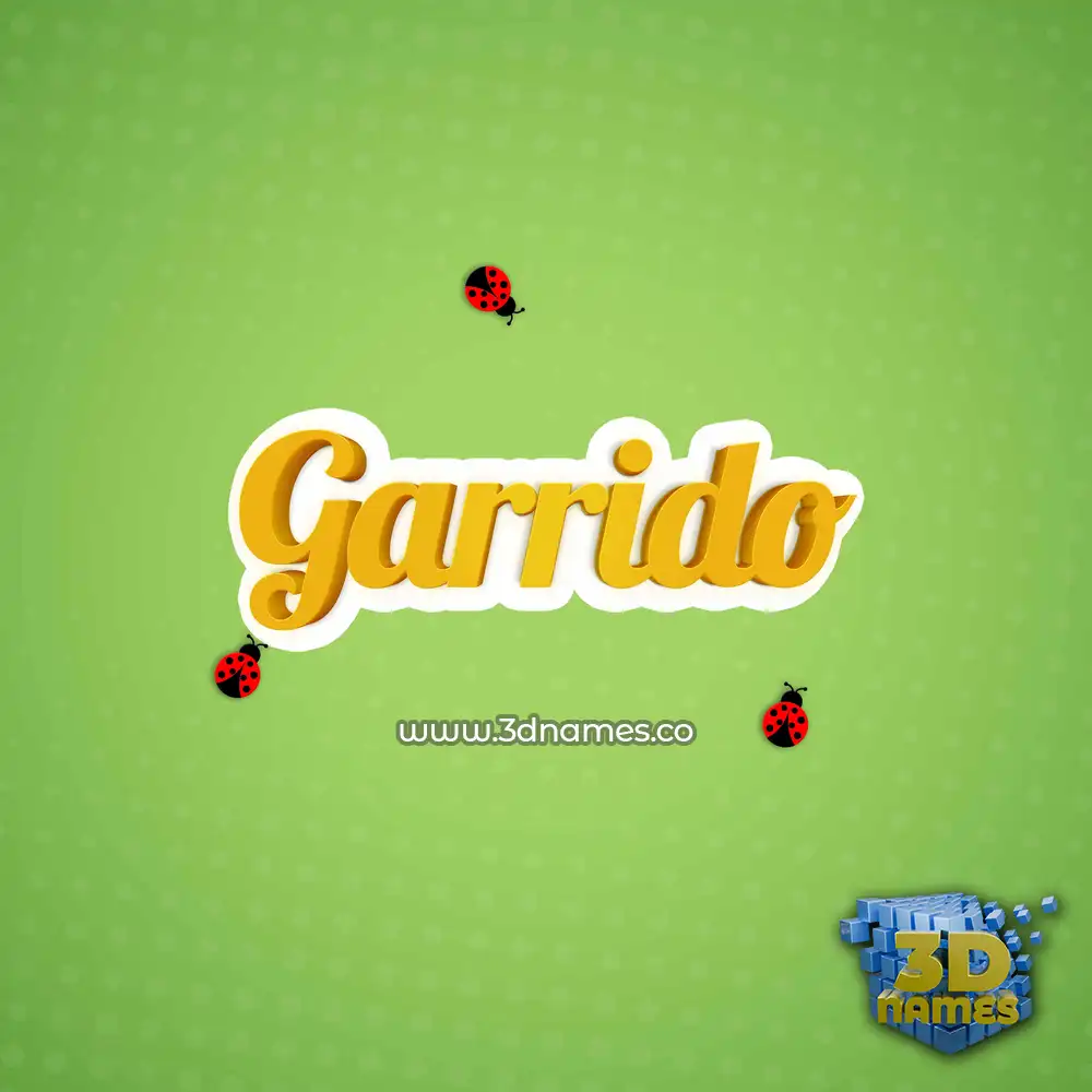 garrido in Ladybugs style - 3D name wallpaper