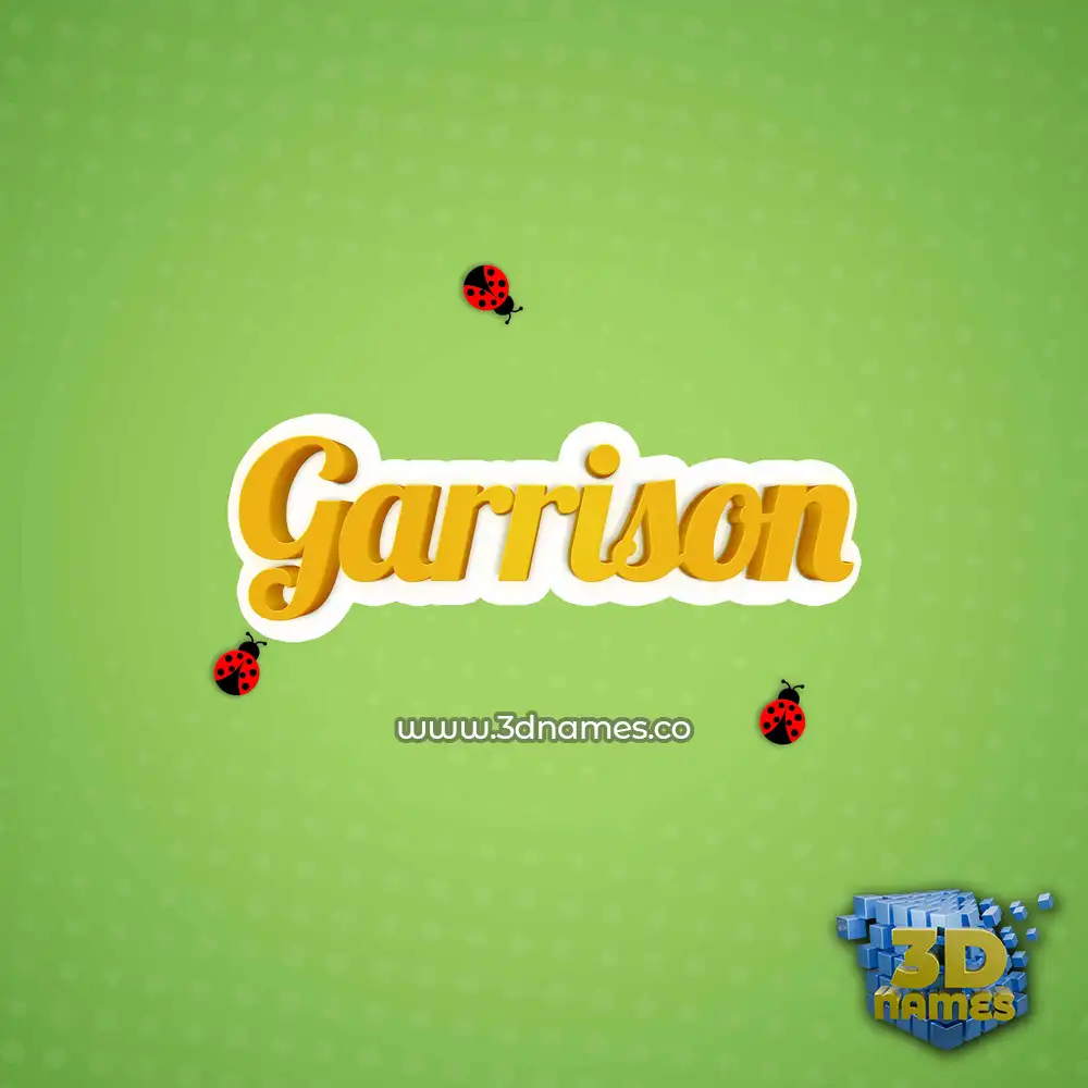garrison in Ladybugs style - 3D name wallpaper