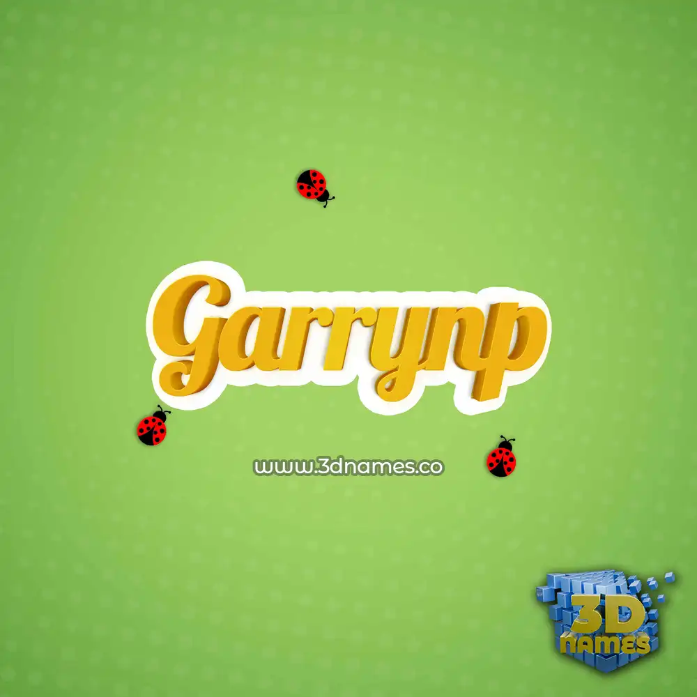 garrynp in Ladybugs style - 3D name wallpaper