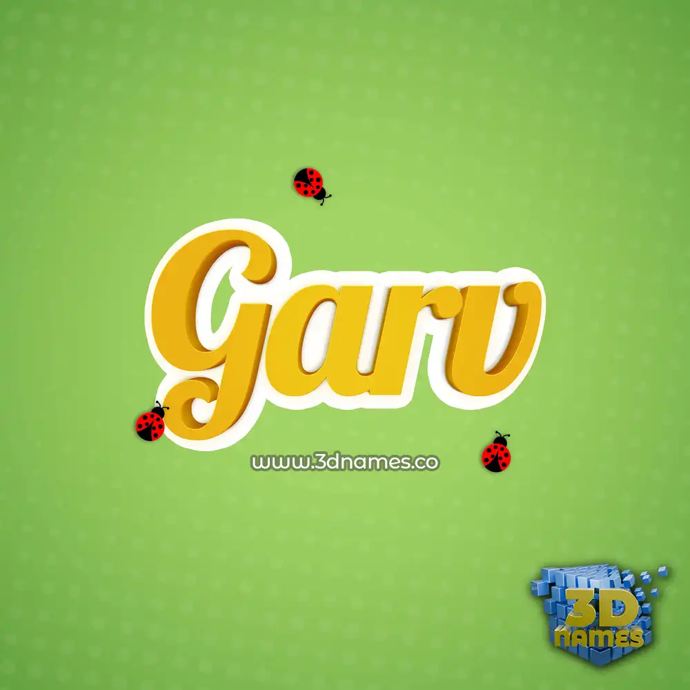 garv in Ladybugs style - 3D name wallpaper