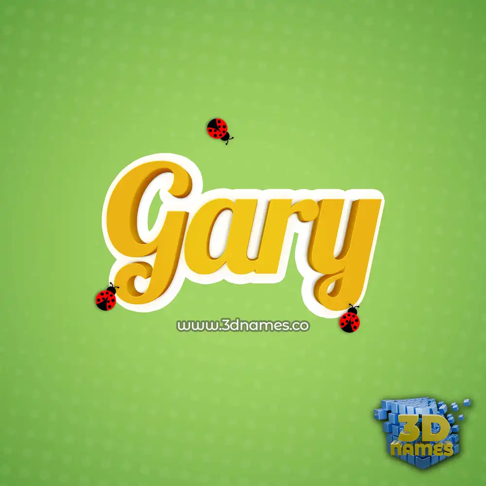 gary in Ladybugs style - 3D name wallpaper