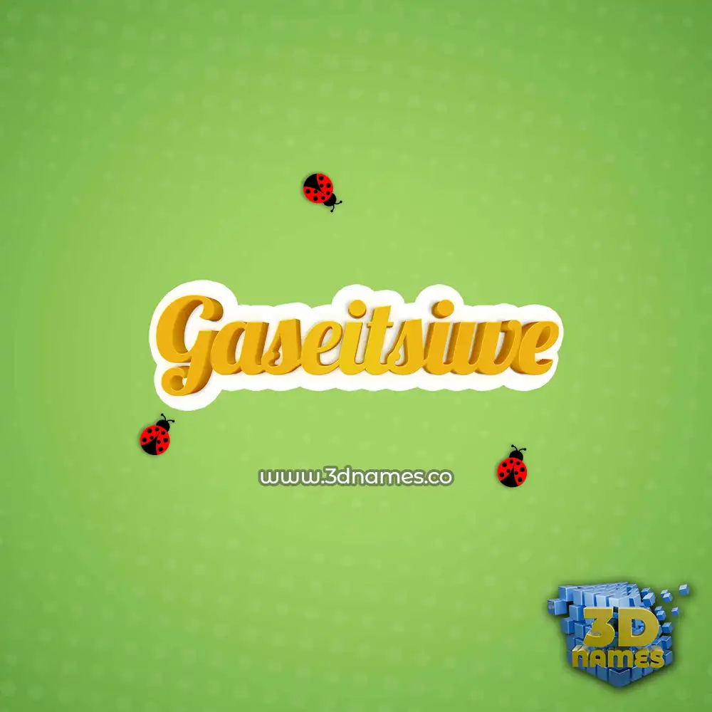 gaseitsiwe in Ladybugs style - 3D name wallpaper