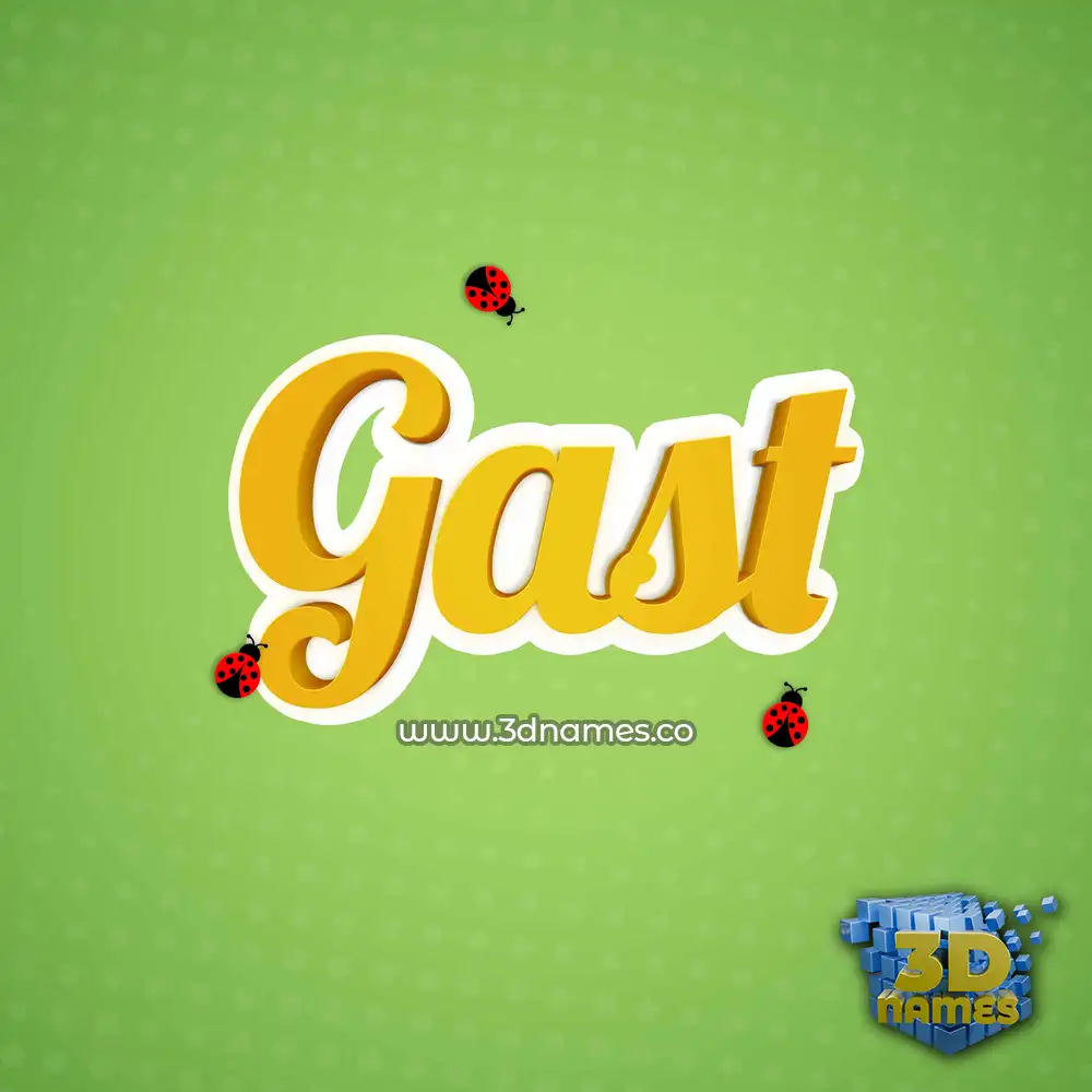 gast in Ladybugs style - 3D name wallpaper