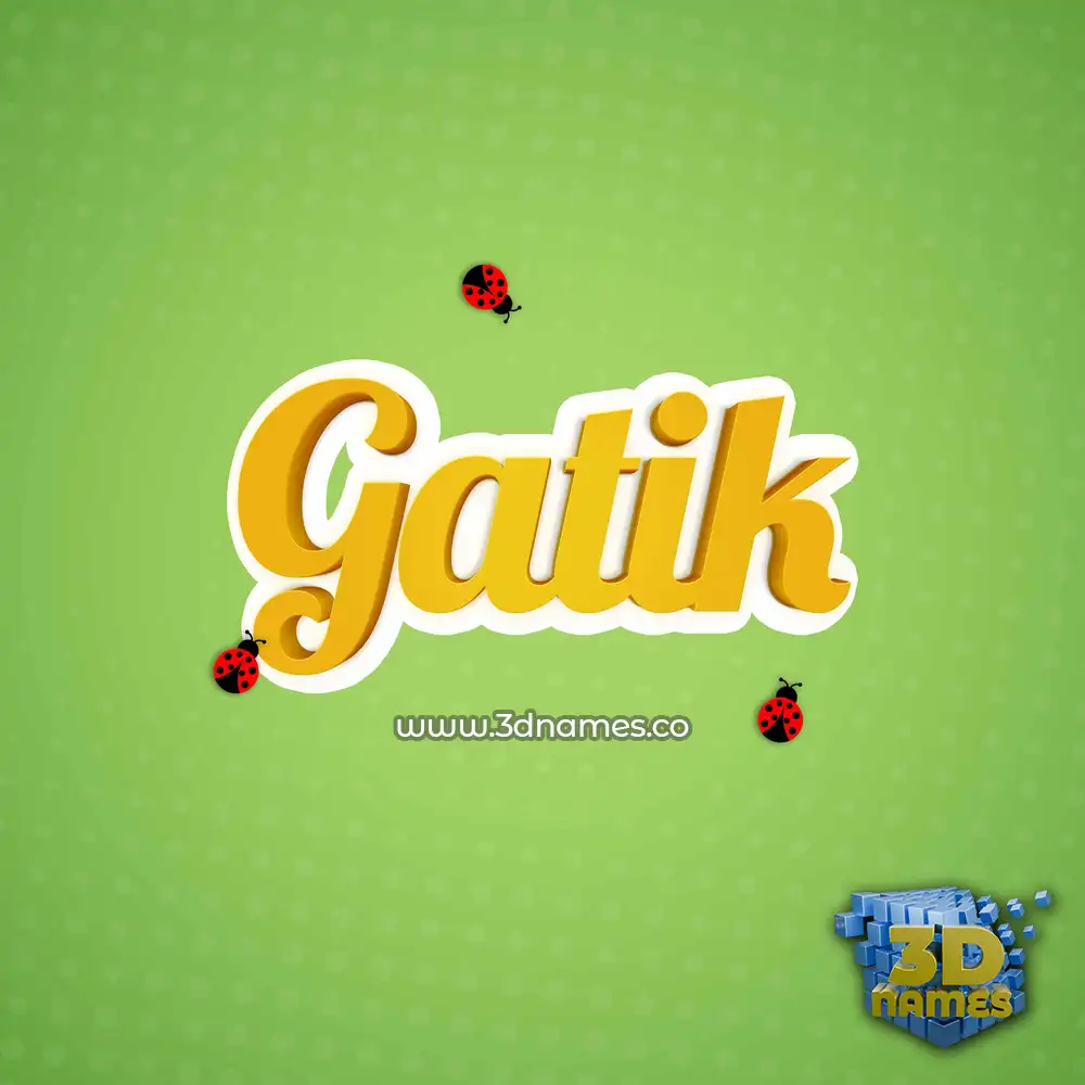 gatik in Ladybugs style - 3D name wallpaper
