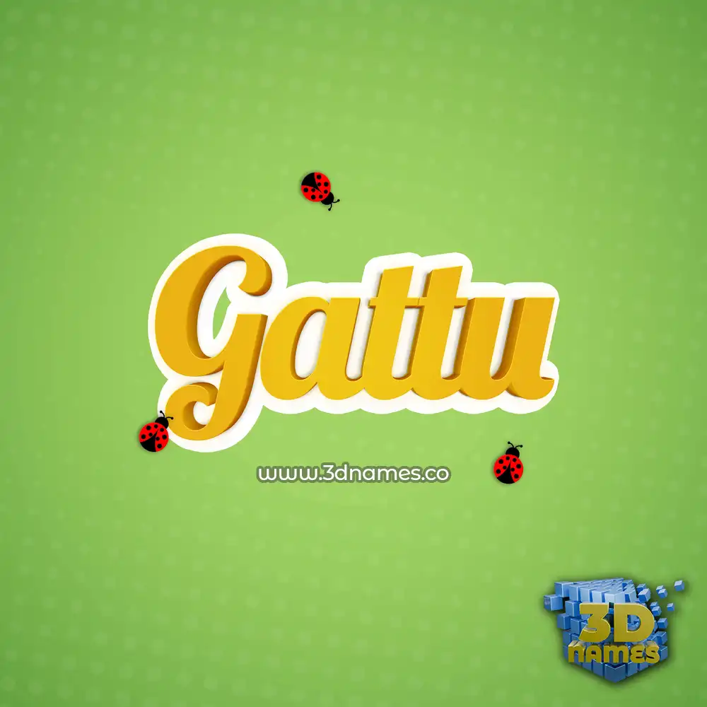 gattu in Ladybugs style - 3D name wallpaper
