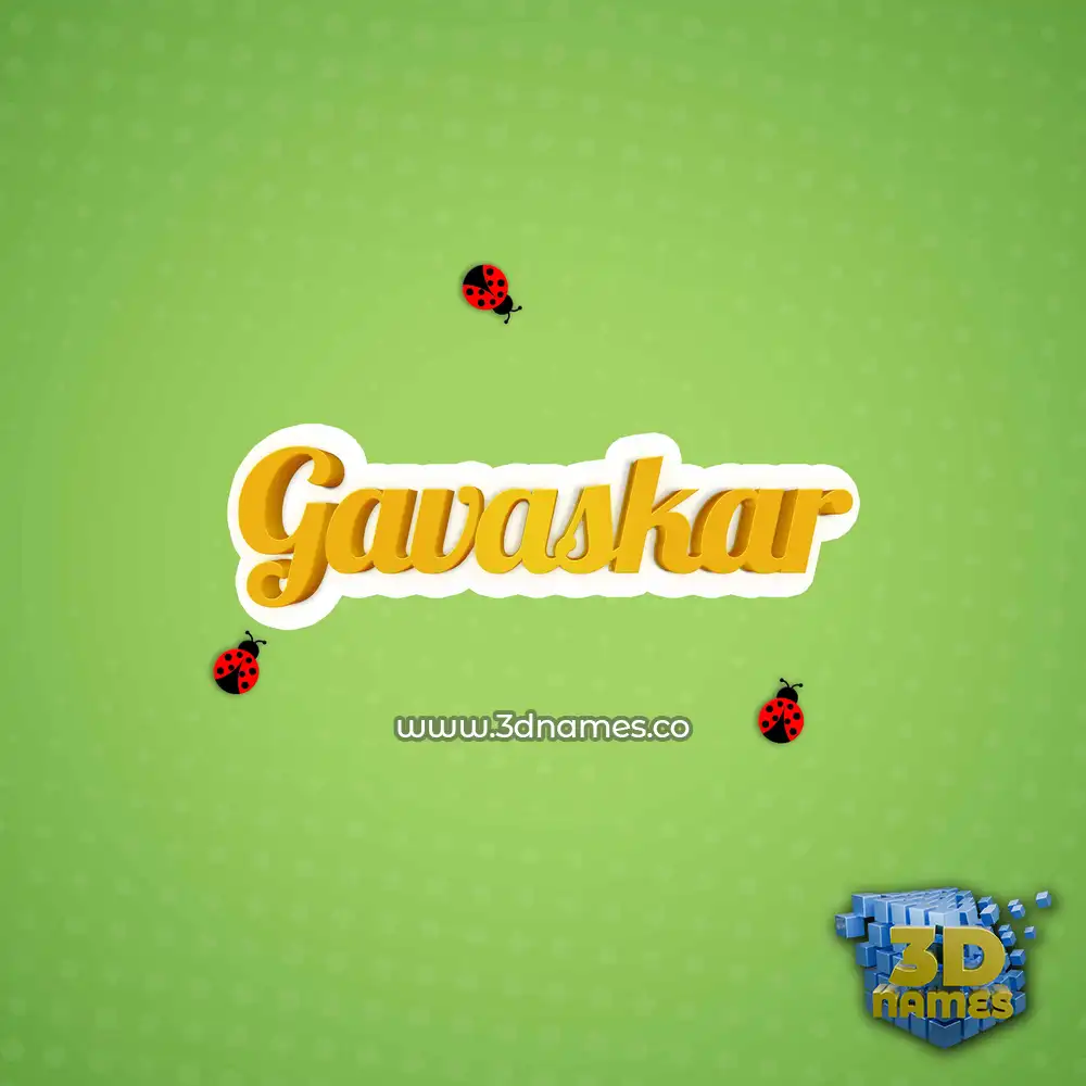 gavaskar in Ladybugs style - 3D name wallpaper