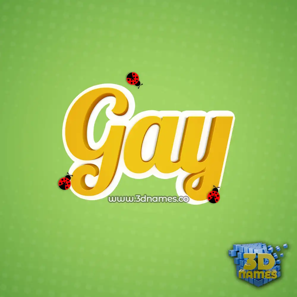 gay in Ladybugs style - 3D name wallpaper