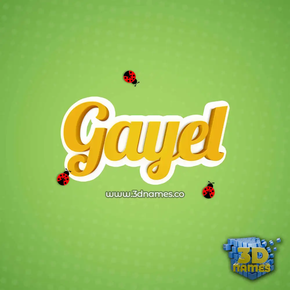 gayel in Ladybugs style - 3D name wallpaper