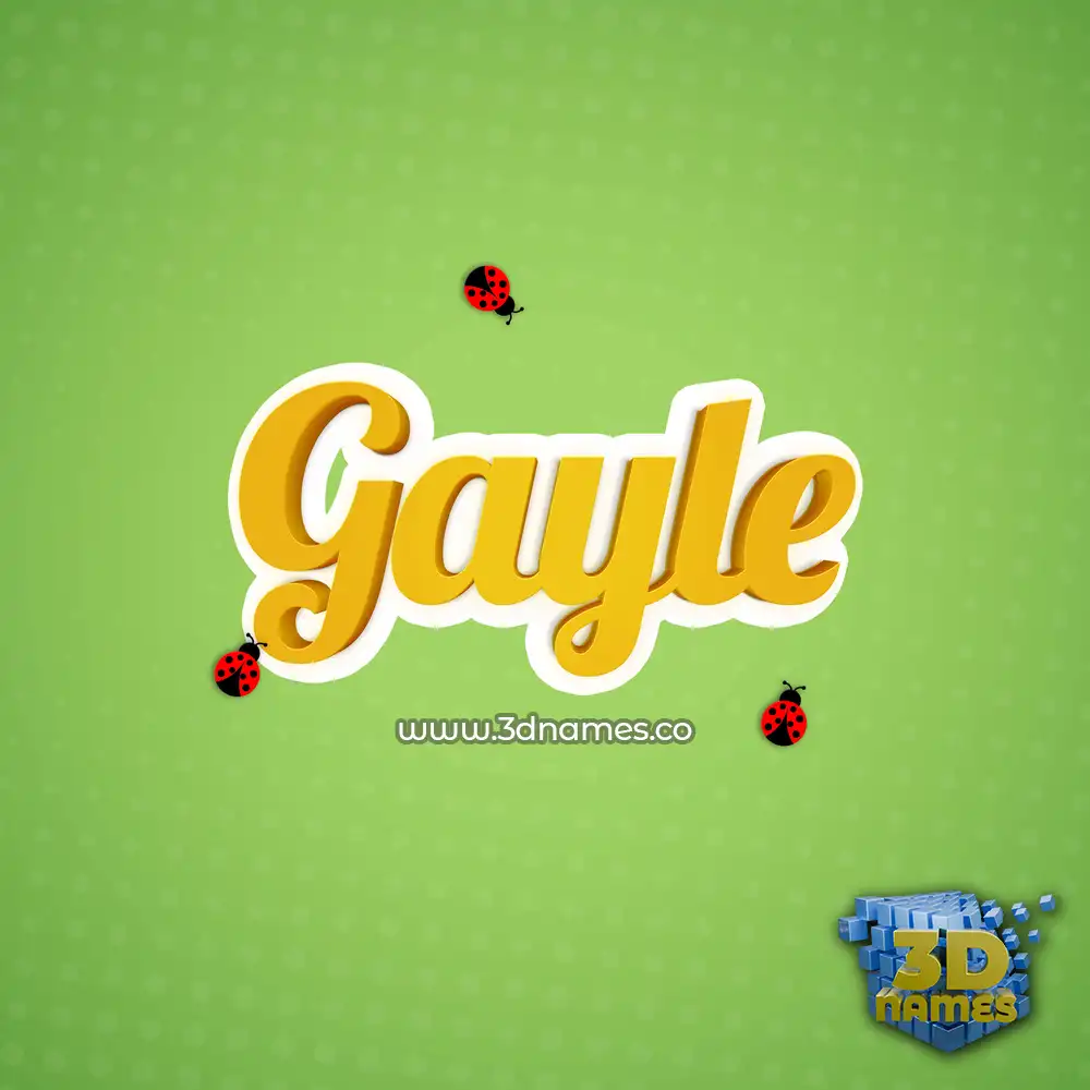 gayle in Ladybugs style - 3D name wallpaper