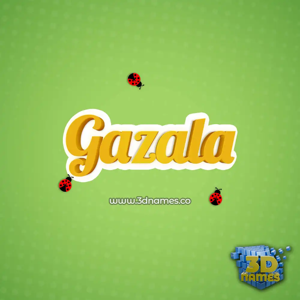 gazala in Ladybugs style - 3D name wallpaper