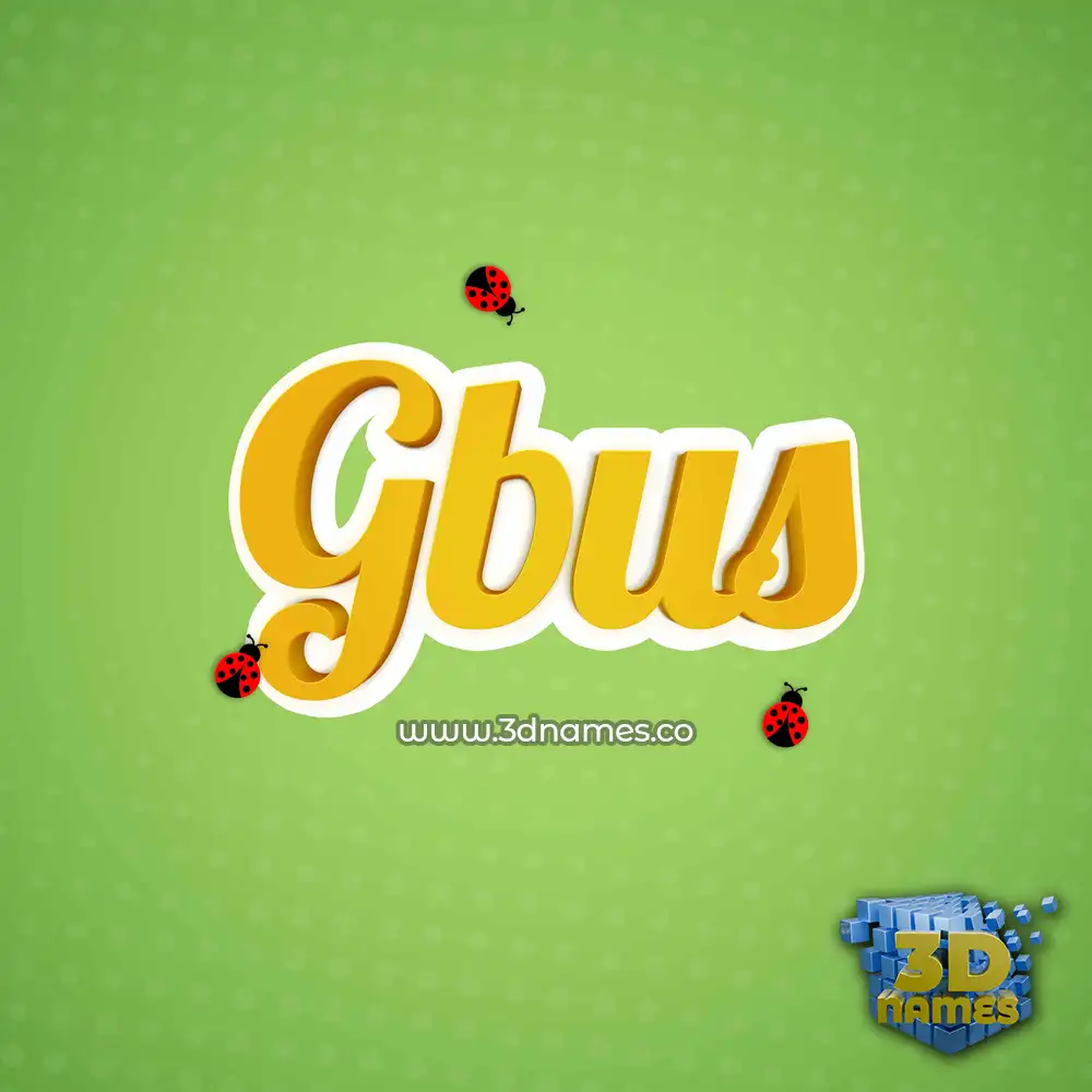 gbus in Ladybugs style - 3D name wallpaper