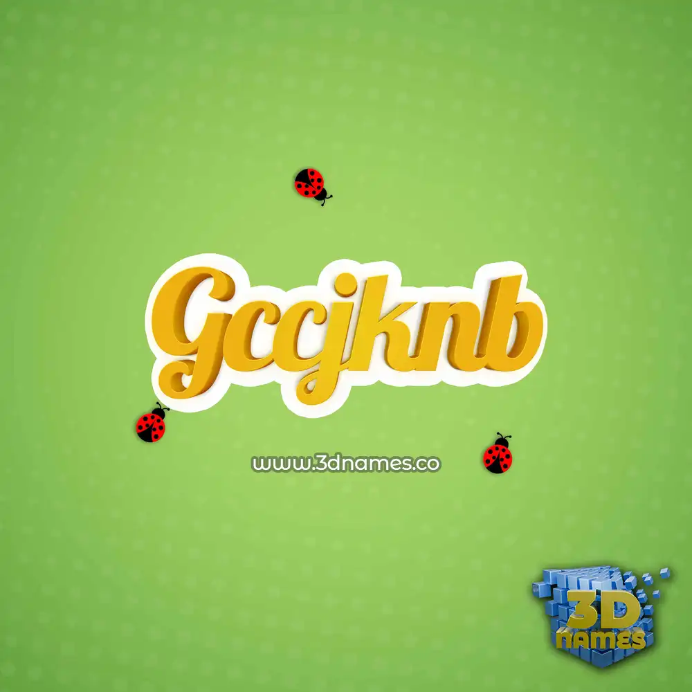 gccjknb in Ladybugs style - 3D name wallpaper