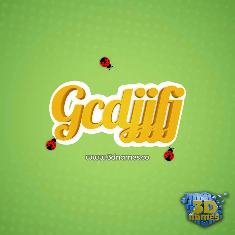 gcdjjfj in Ladybugs style - 3D name wallpaper