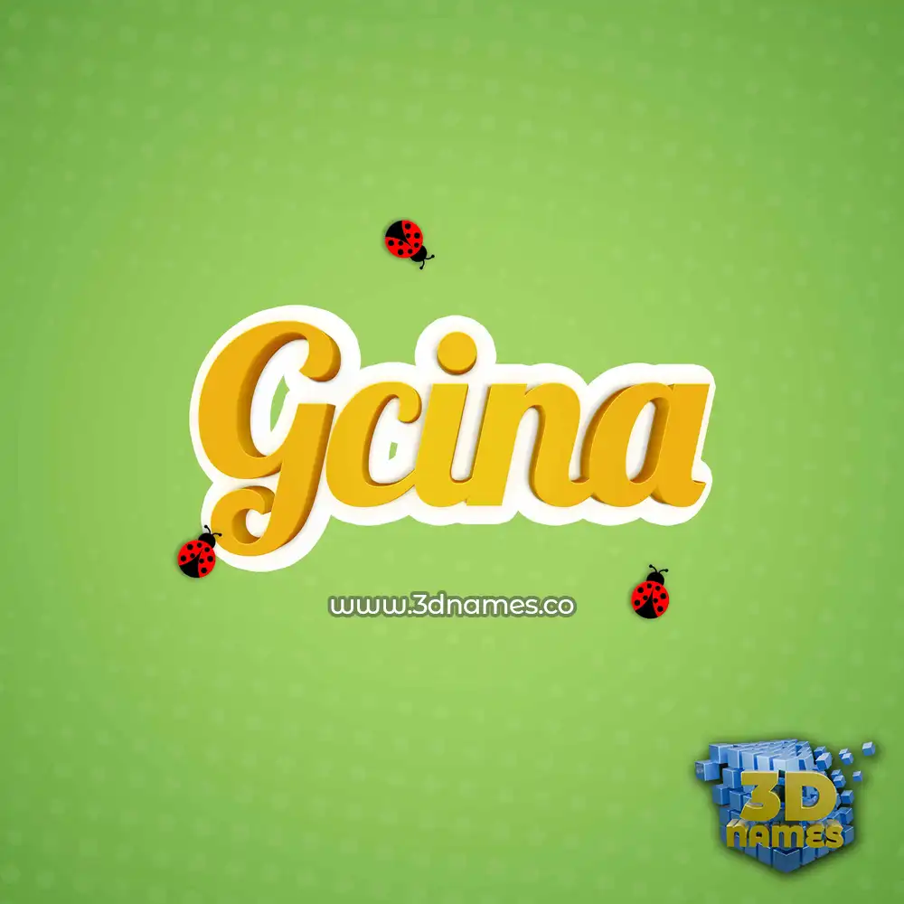 gcina in Ladybugs style - 3D name wallpaper