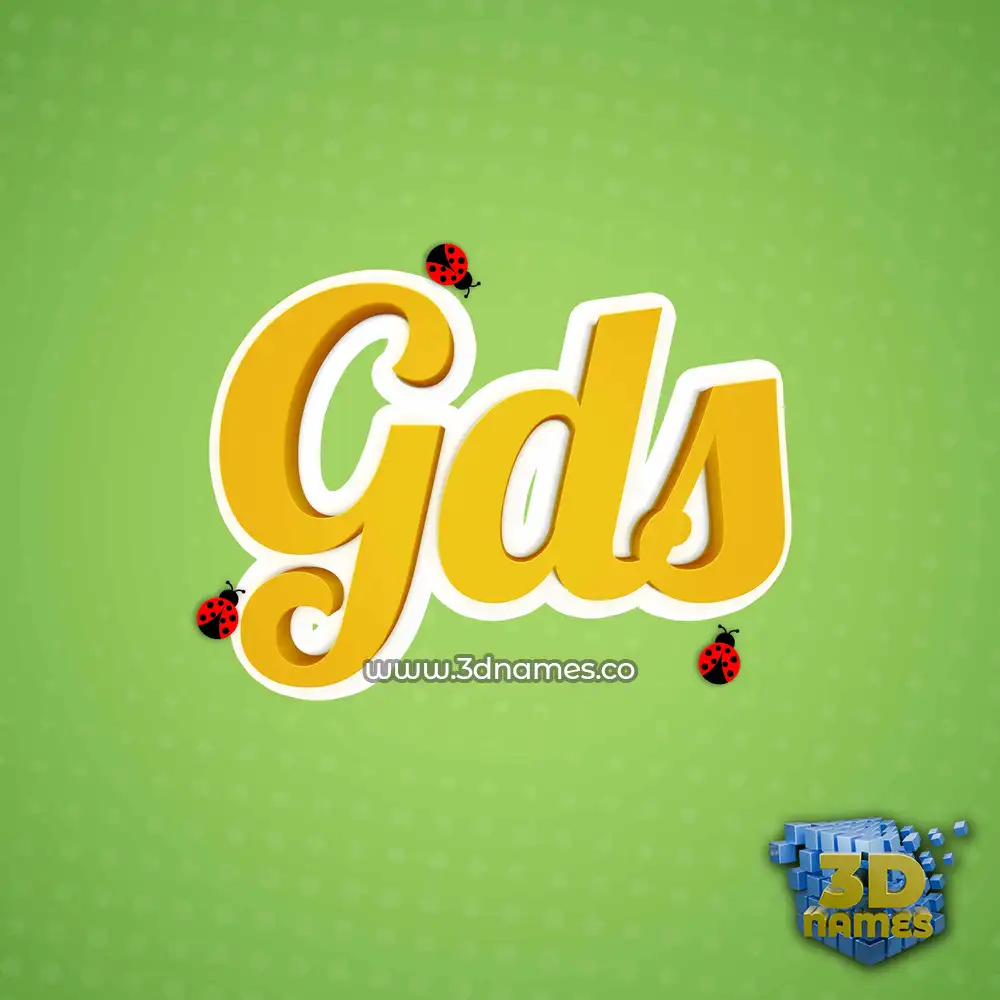 gds in Ladybugs style - 3D name wallpaper