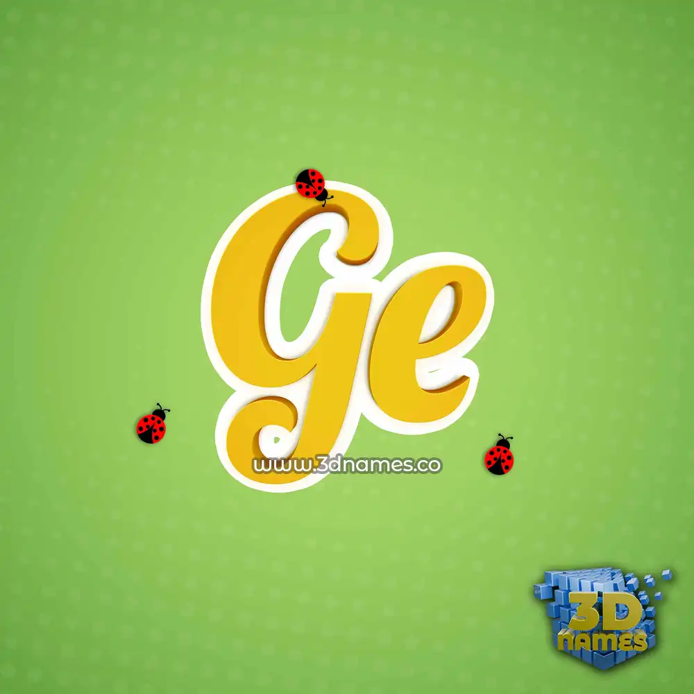 ge in Ladybugs style - 3D name wallpaper