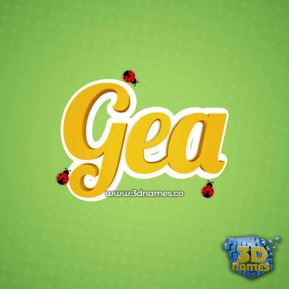 gea in Ladybugs style - 3D name wallpaper