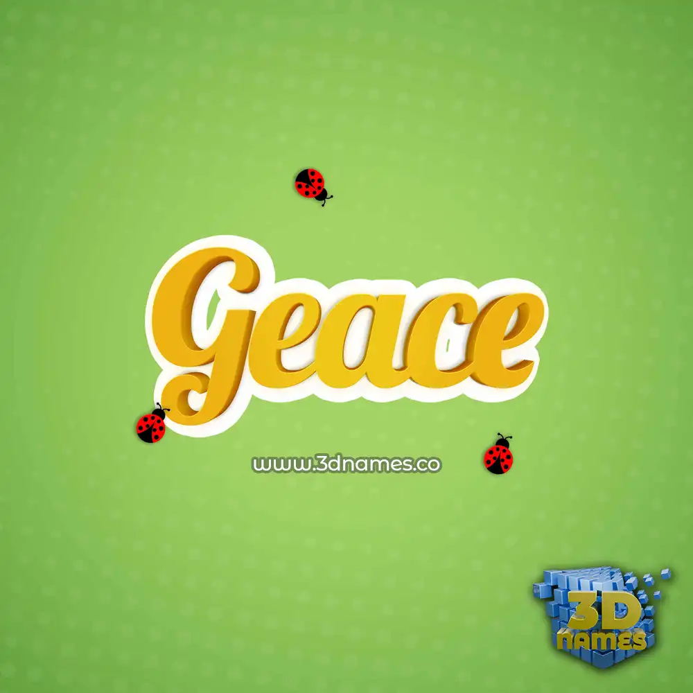 geace in Ladybugs style - 3D name wallpaper