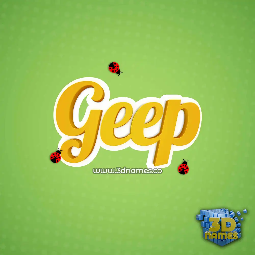 geep in Ladybugs style - 3D name wallpaper