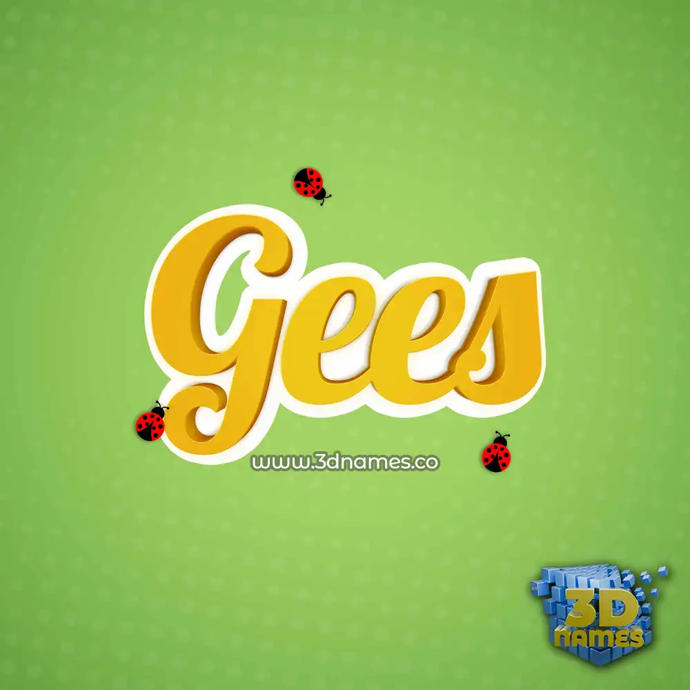 gees in Ladybugs style - 3D name wallpaper