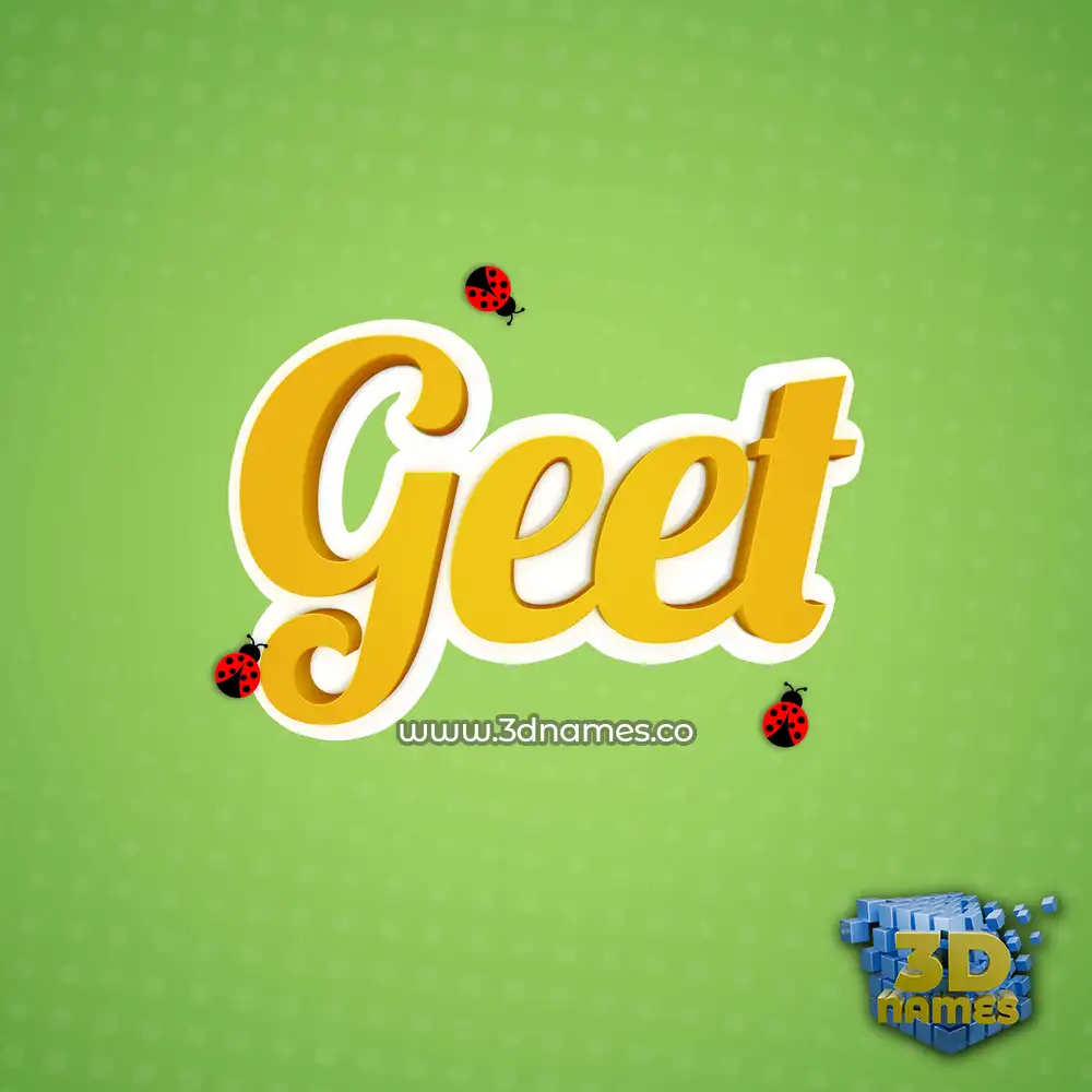 geet in Ladybugs style - 3D name wallpaper