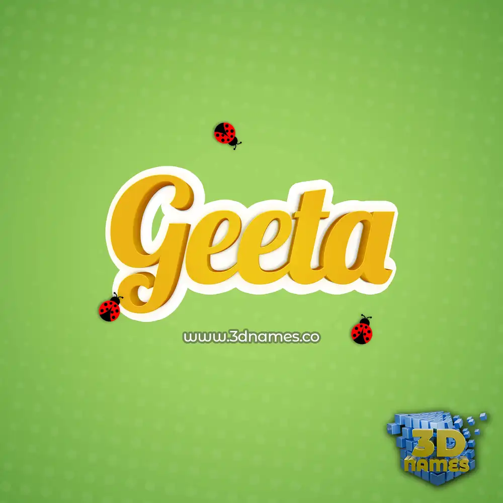geeta in Ladybugs style - 3D name wallpaper