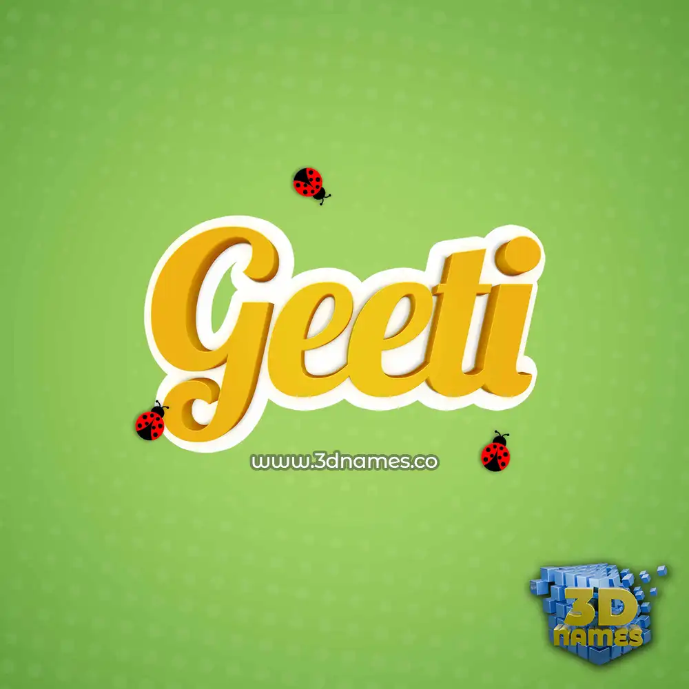 geeti in Ladybugs style - 3D name wallpaper