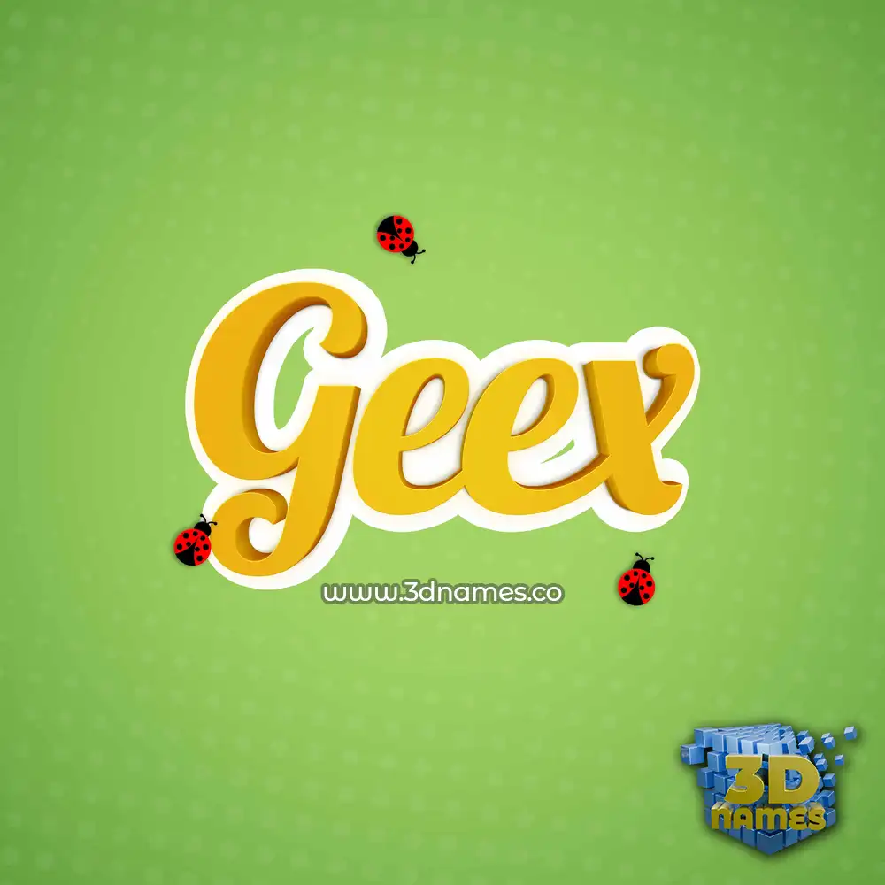 geex in Ladybugs style - 3D name wallpaper