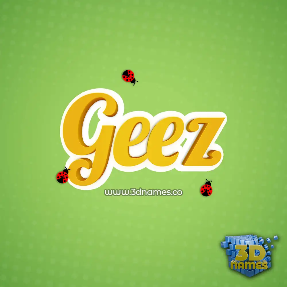 geez in Ladybugs style - 3D name wallpaper