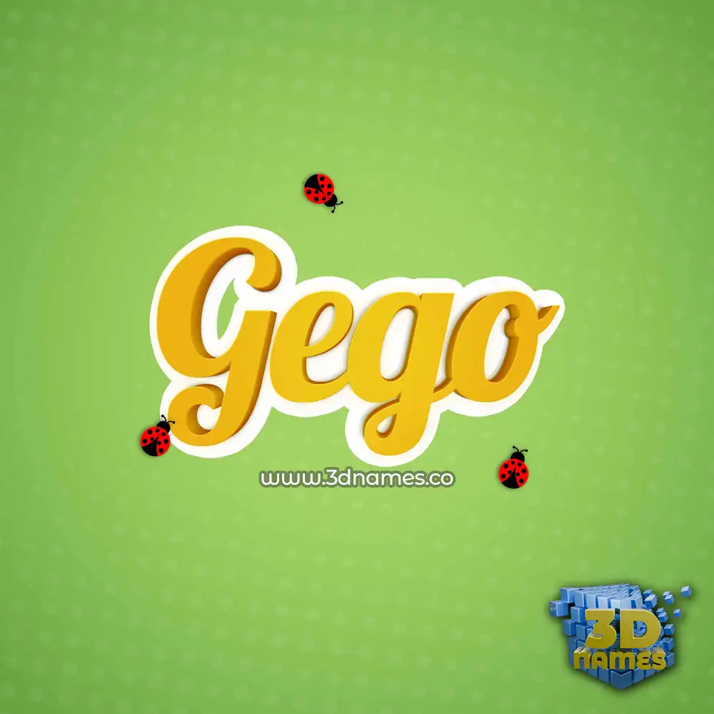 gego in Ladybugs style - 3D name wallpaper
