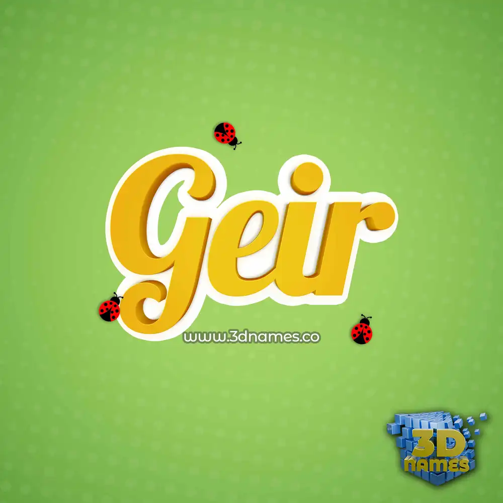 geir in Ladybugs style - 3D name wallpaper