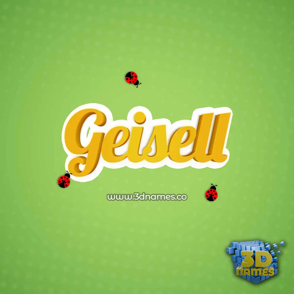 geisell in Ladybugs style - 3D name wallpaper