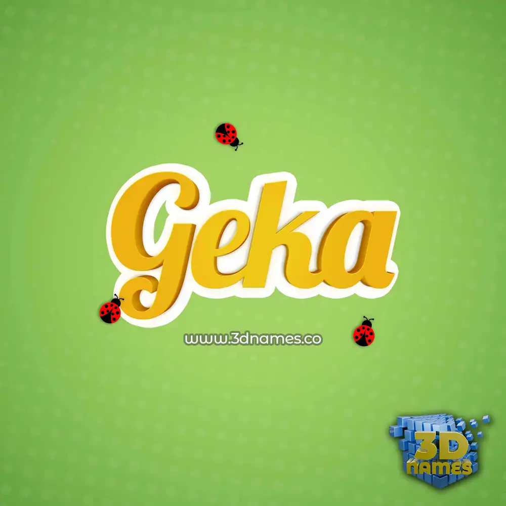 geka in Ladybugs style - 3D name wallpaper