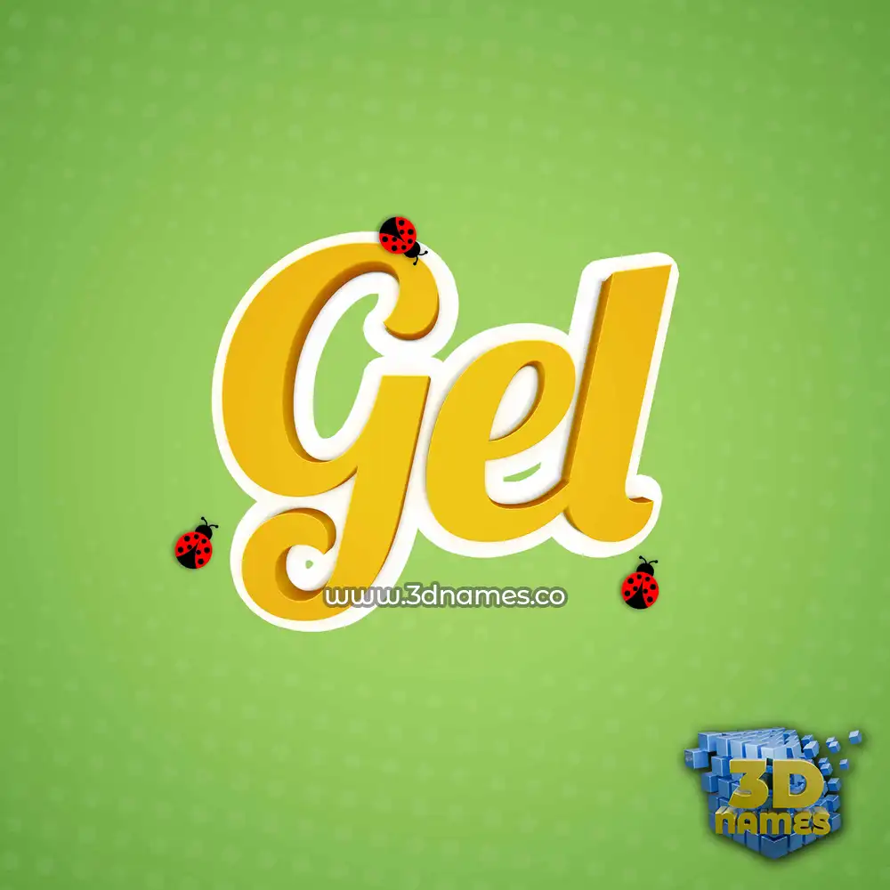 gel in Ladybugs style - 3D name wallpaper