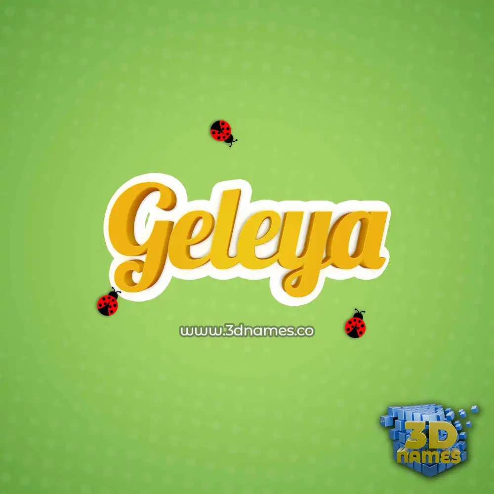 geleya in Ladybugs style - 3D name wallpaper