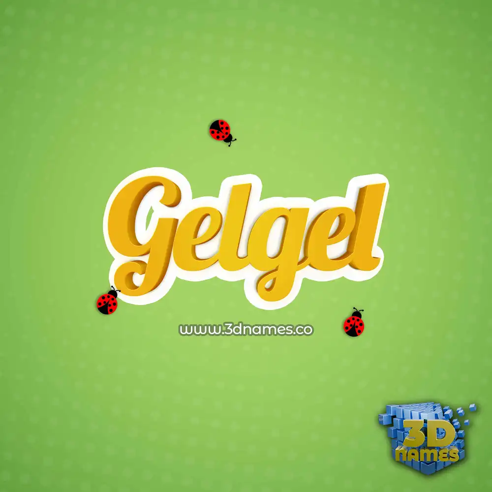 gelgel in Ladybugs style - 3D name wallpaper
